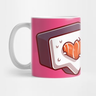 Sushi Love Symbol Cartoon Mug